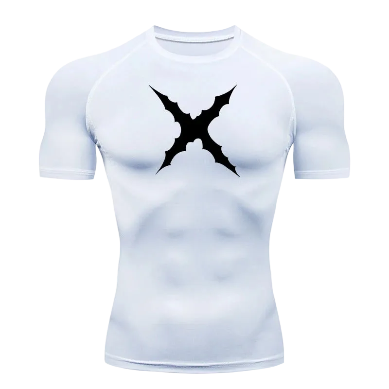 T-shirt de compression Cicatrice blanc – BatFit