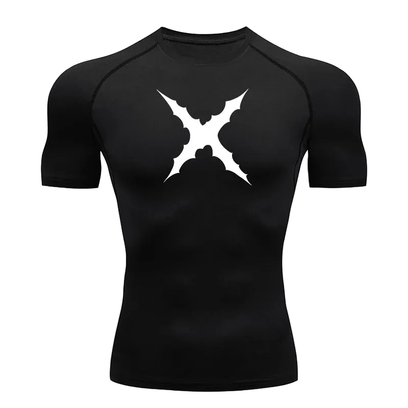 T-shirt de compression Cicatrice noir – BatFit