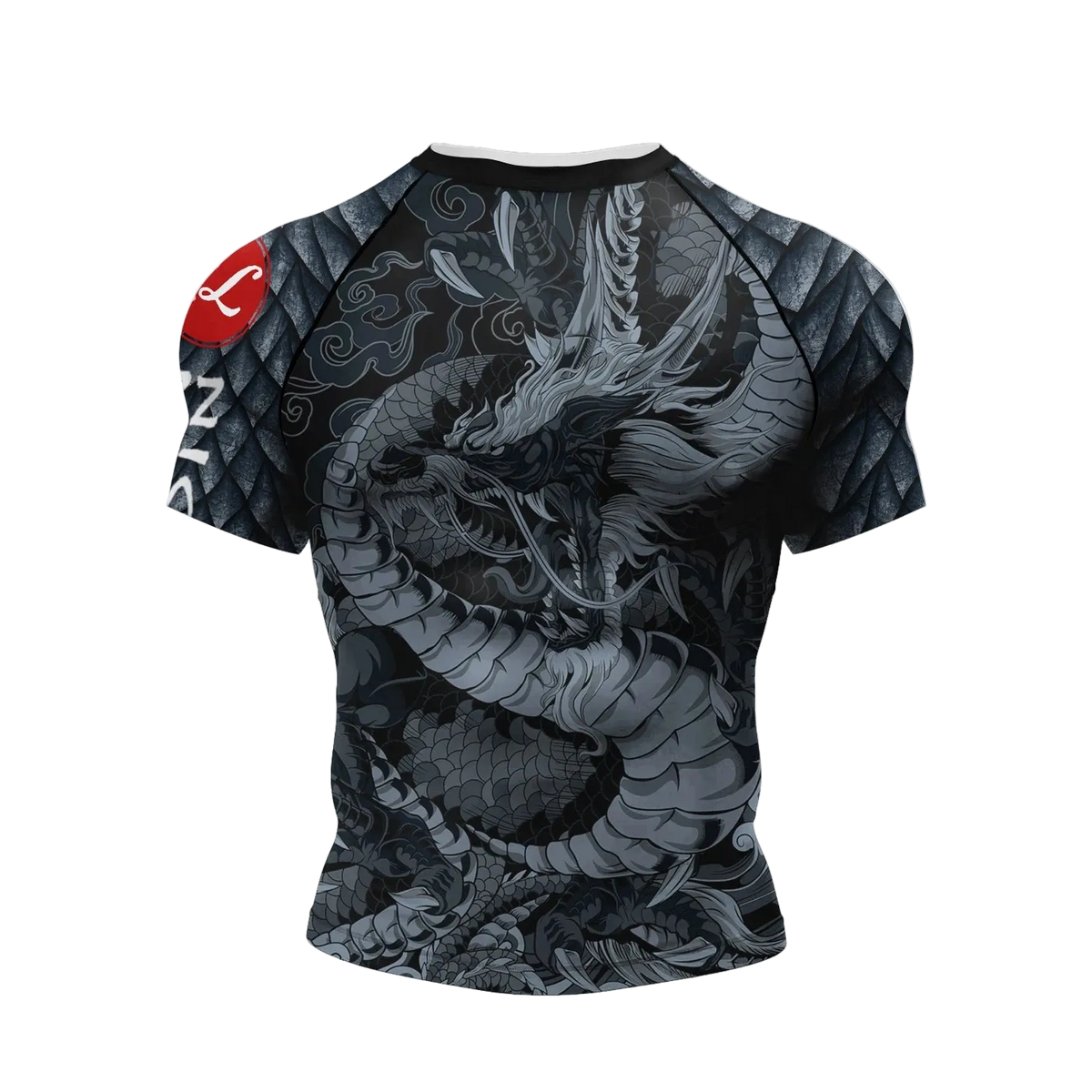 T-shirt de compression Jiu-Jitsu dragon gris – BatFit