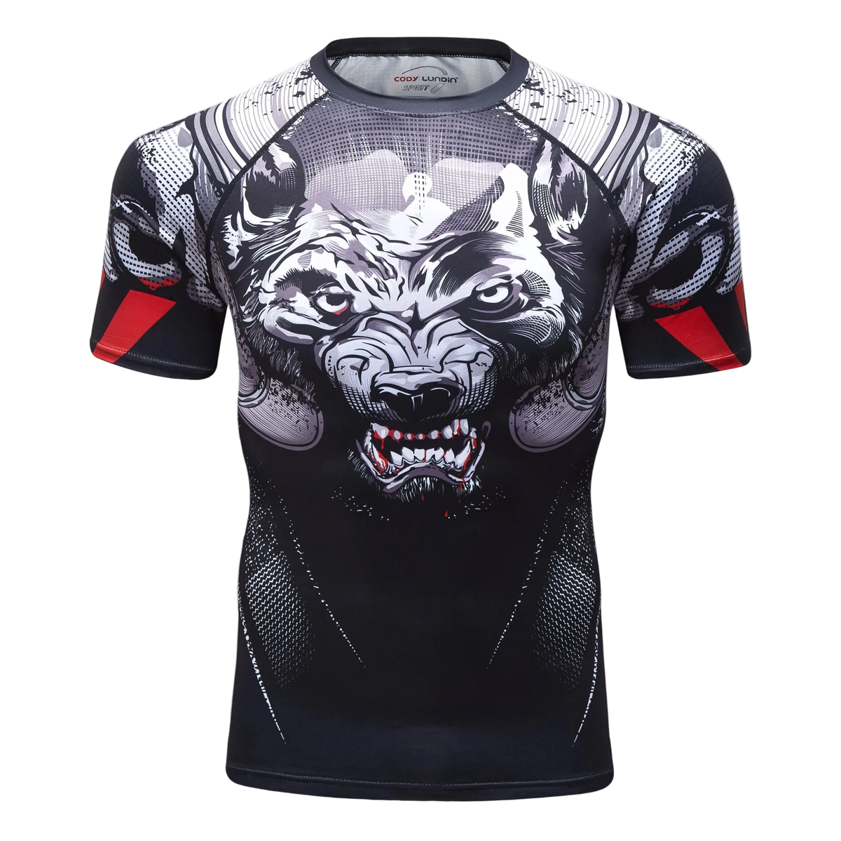 T-shirt de compression Ukiyo-e tigre noir – BatFit