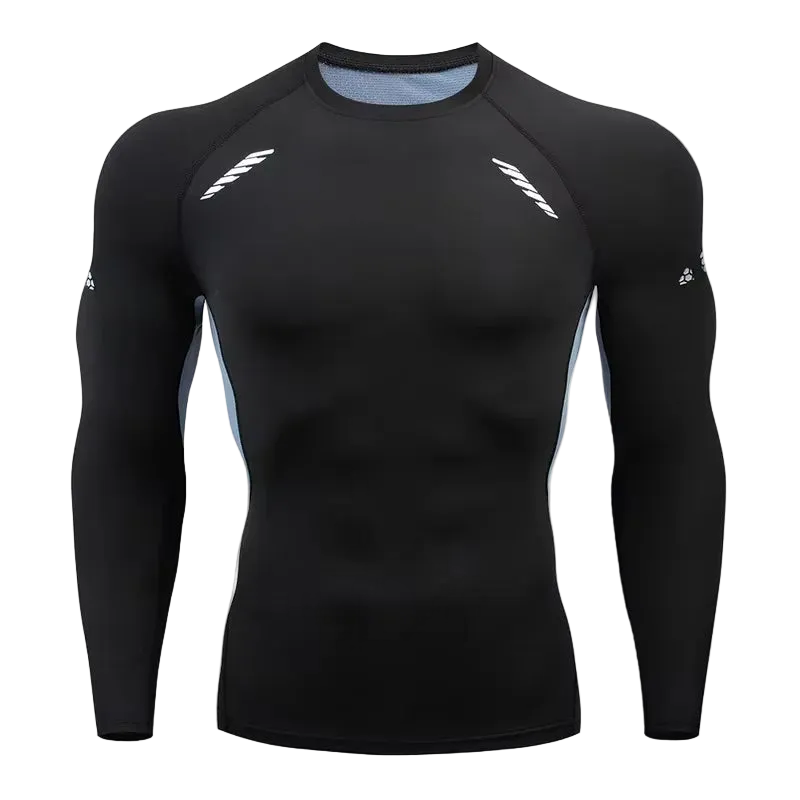 T-shirt de compression Armure noir reflets – BatFit