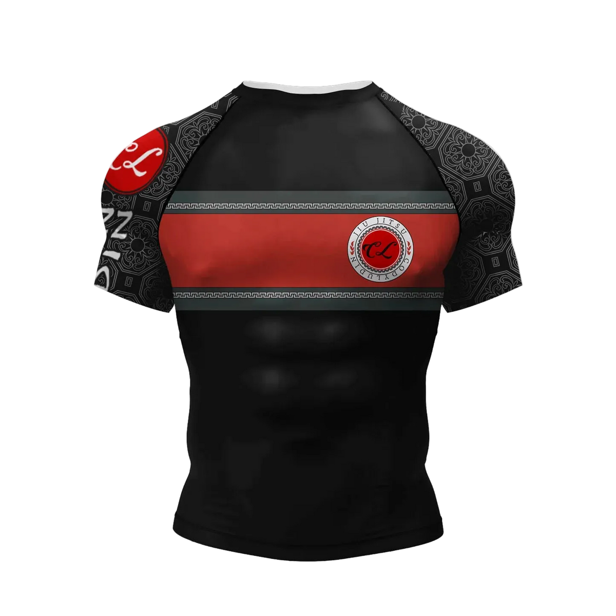 T-shirt de compression Jiu-Jitsu bande rouge – BatFit