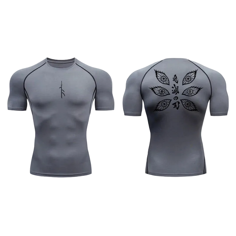 T-shirt de compression Emblème gris – BatFit