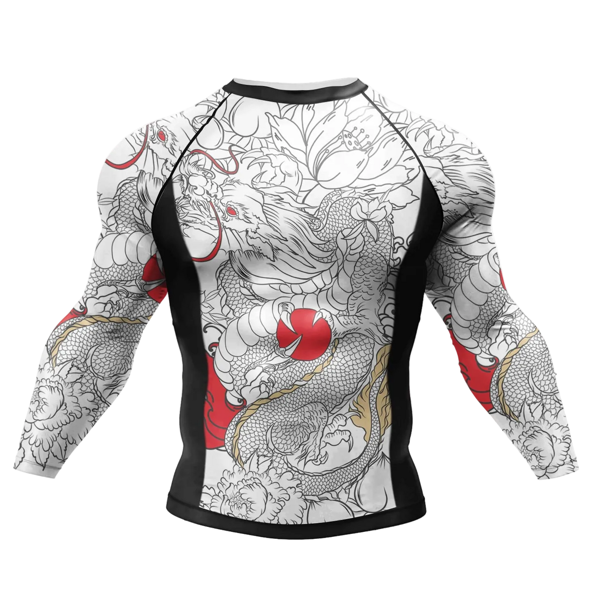 T-shirt de compression Tatouage japonais tigre blanc – BatFit