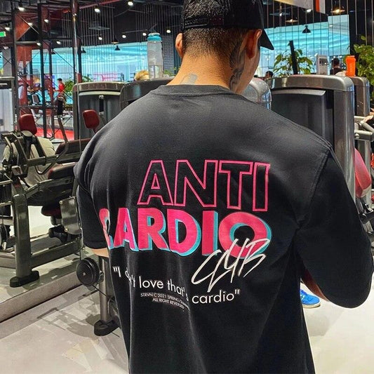 T-shirt oversize "Anti Cardio" - Bastosinshapeshop