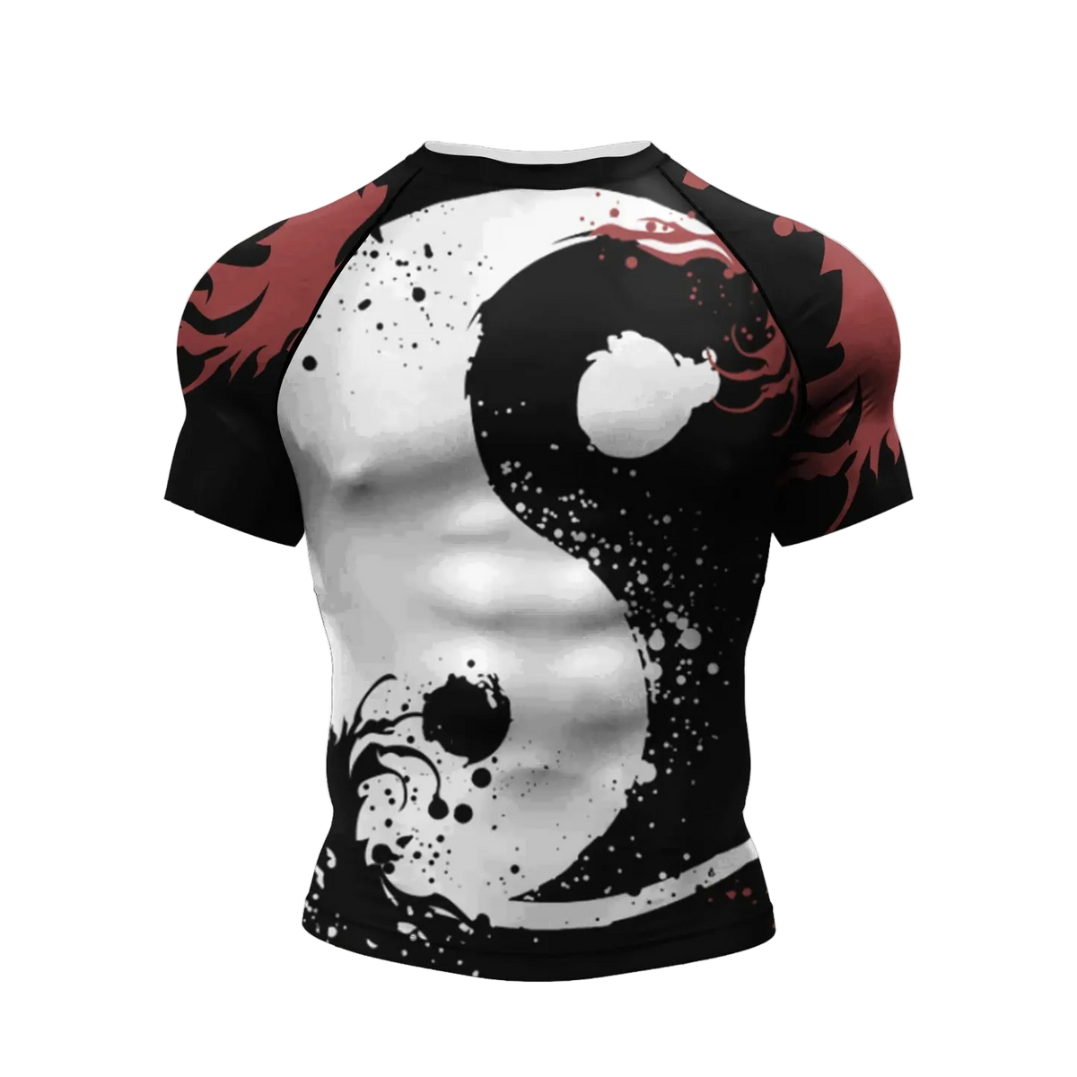 T-shirt de compression Ukiyo-e yin-yang – BatFit