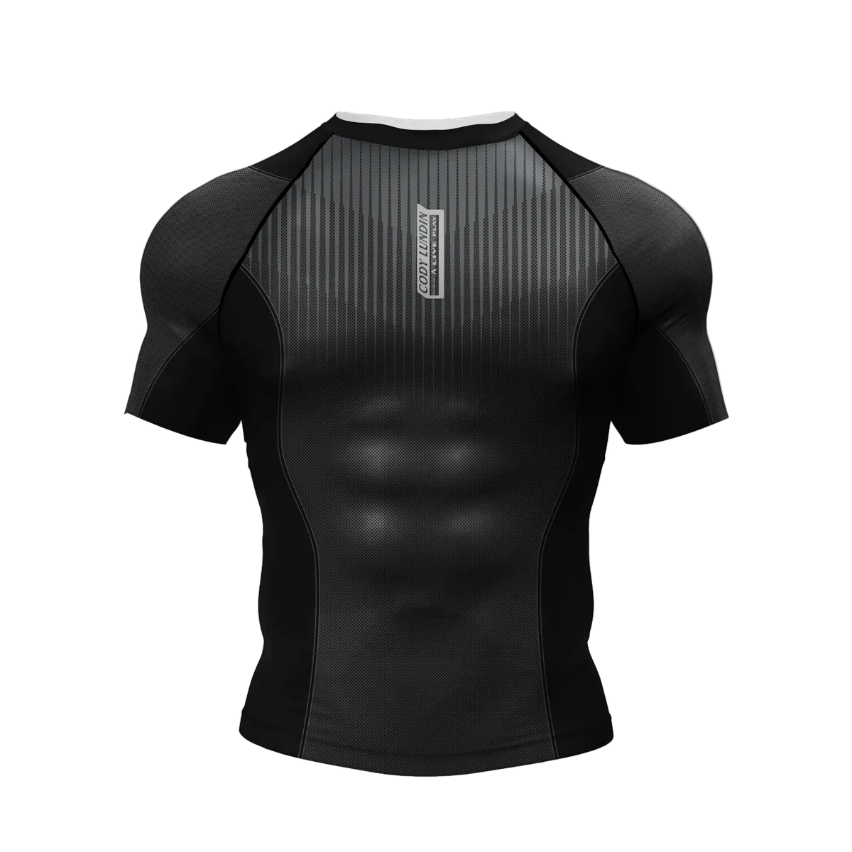 T-shirt de compression Jiu-Jitsu plastron noir – BatFit