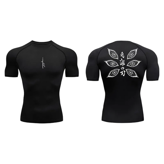 T-shirt de compression Emblème noir – BatFit