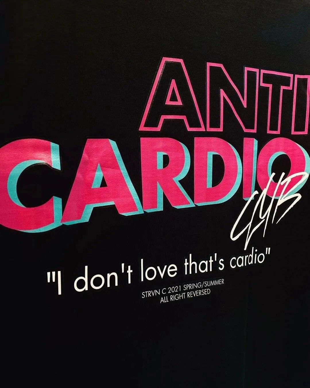 T-shirt oversize "Anti Cardio" - Bastosinshapeshop